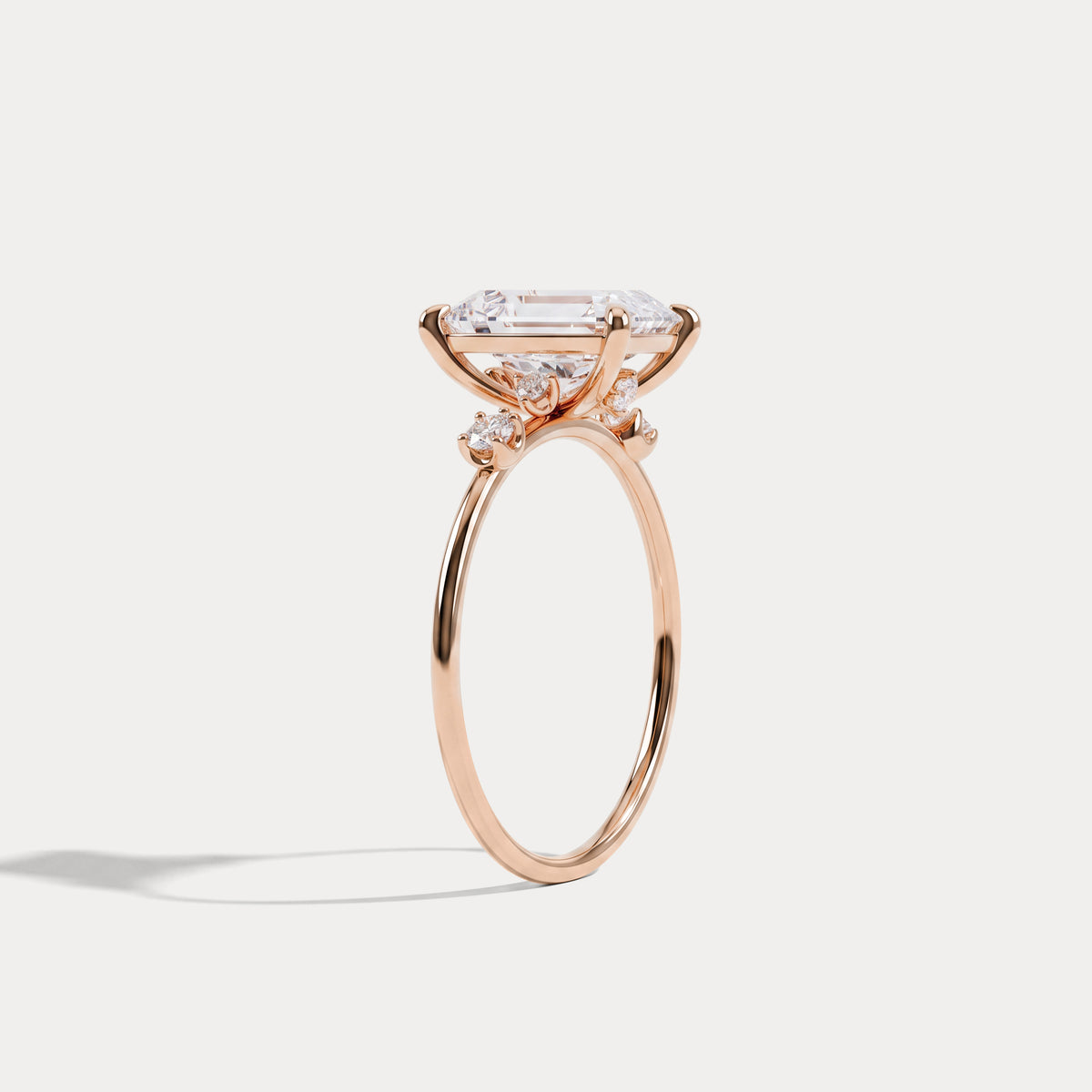 Liora丨2CT Radiant Cut Lab Grown Diamond Three Stones Engagment Ring - Rings