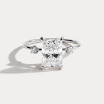 Liora丨2CT Radiant Cut Lab Grown Diamond Three Stones Engagment Ring - Rings