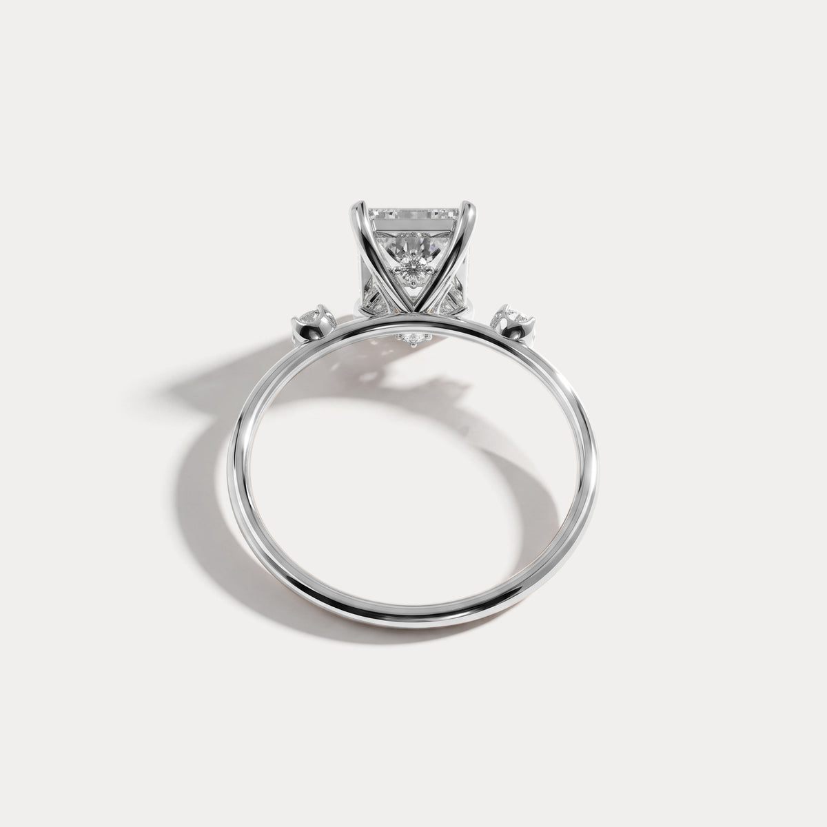 Liora丨2CT Radiant Cut Lab Grown Diamond Three Stones Engagment Ring - Rings