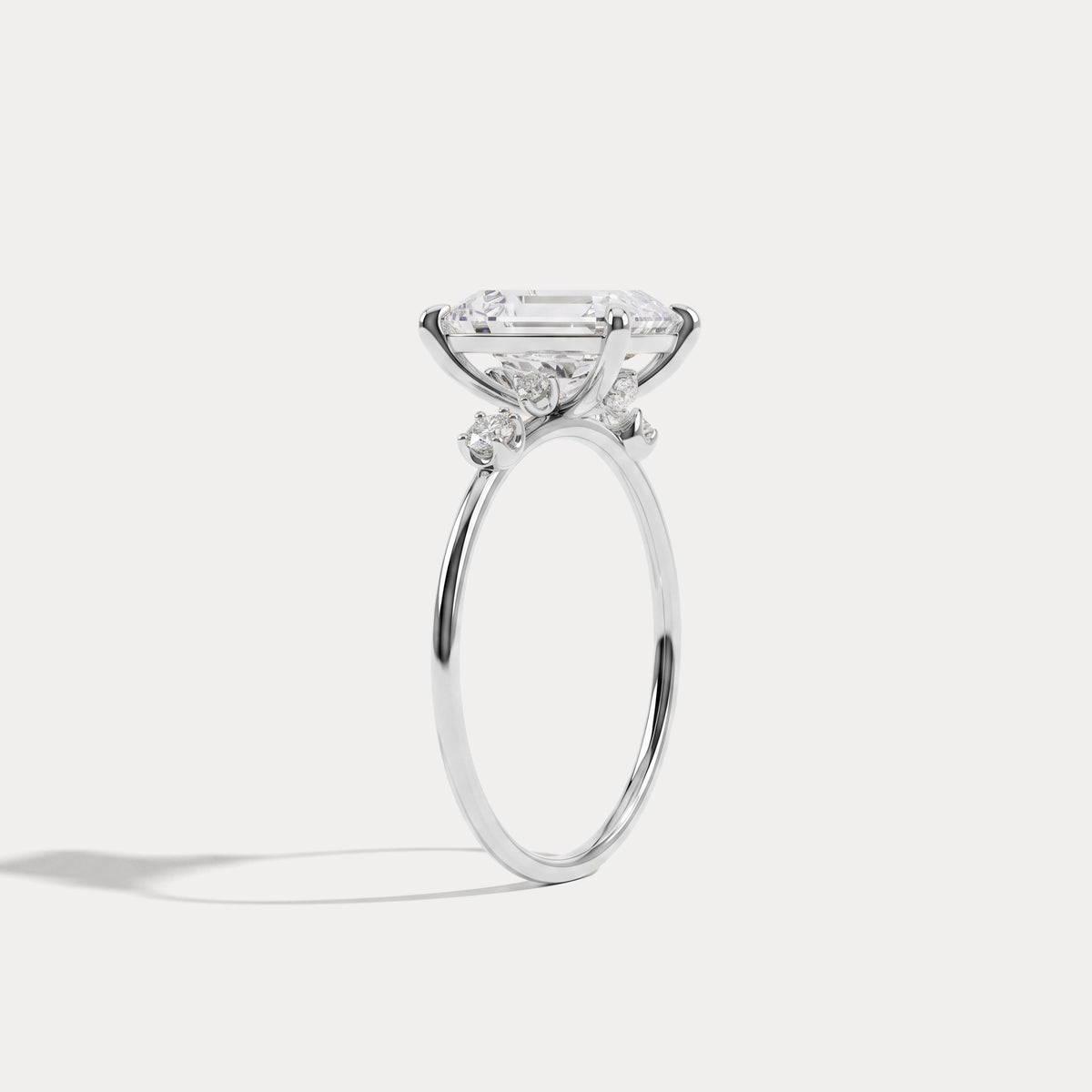 Liora丨2CT Radiant Cut Lab Grown Diamond Three Stones Engagment Ring - Rings