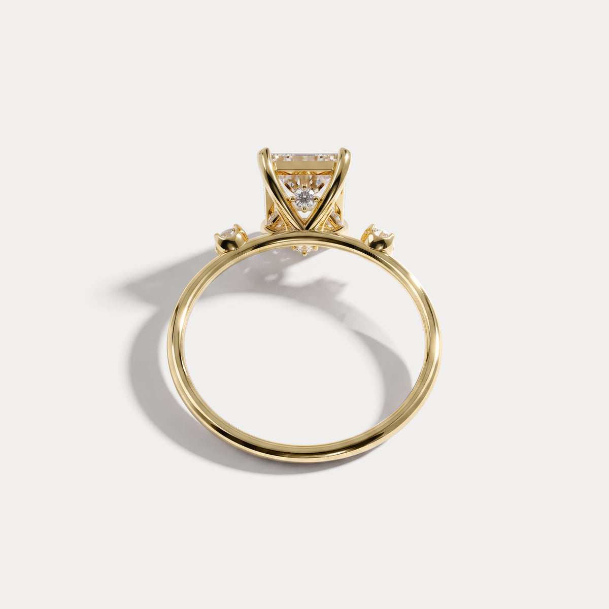 Liora丨2CT Radiant Cut Lab Grown Diamond Three Stones Engagment Ring - Rings