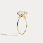 Liora丨2CT Radiant Cut Lab Grown Diamond Three Stones Engagment Ring - Rings