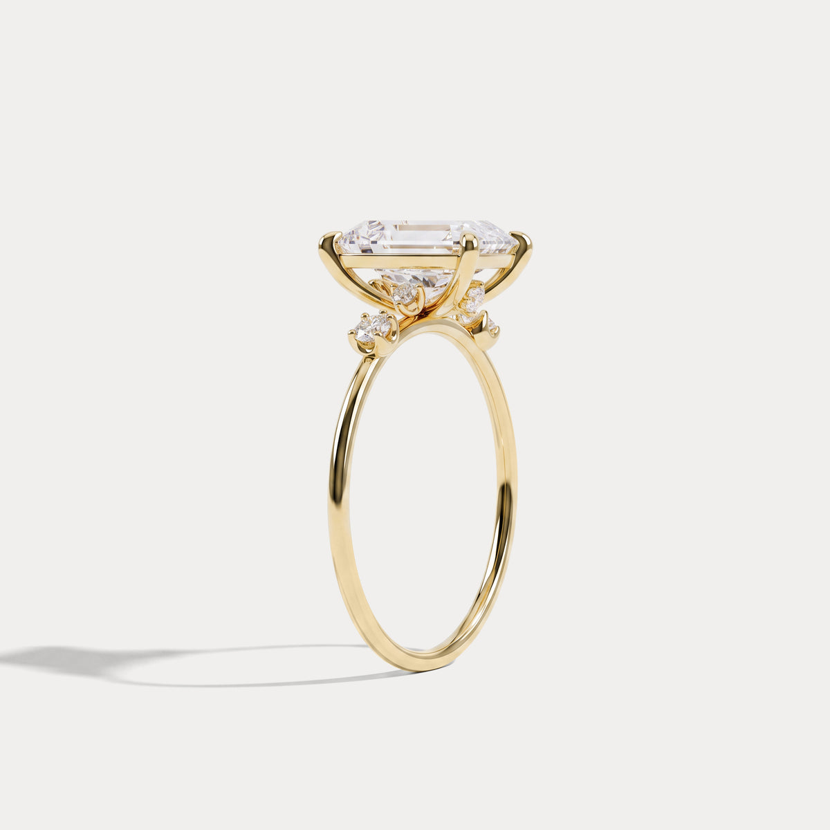 Liora丨2CT Radiant Cut Lab Grown Diamond Three Stones Engagment Ring - Rings