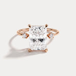 Liora丨3CT Radiant Cut Lab Grown Diamond Three Stones Engagment Ring - Rings