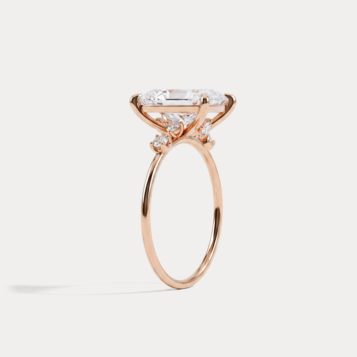 Liora丨3CT Radiant Cut Lab Grown Diamond Three Stones Engagment Ring - Rings
