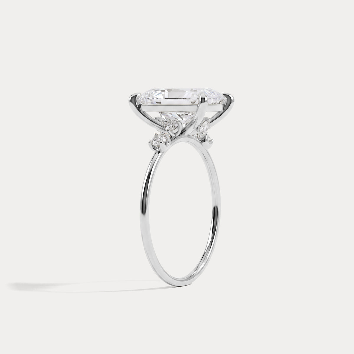 Liora丨3CT Radiant Cut Lab Grown Diamond Three Stones Engagment Ring - Rings
