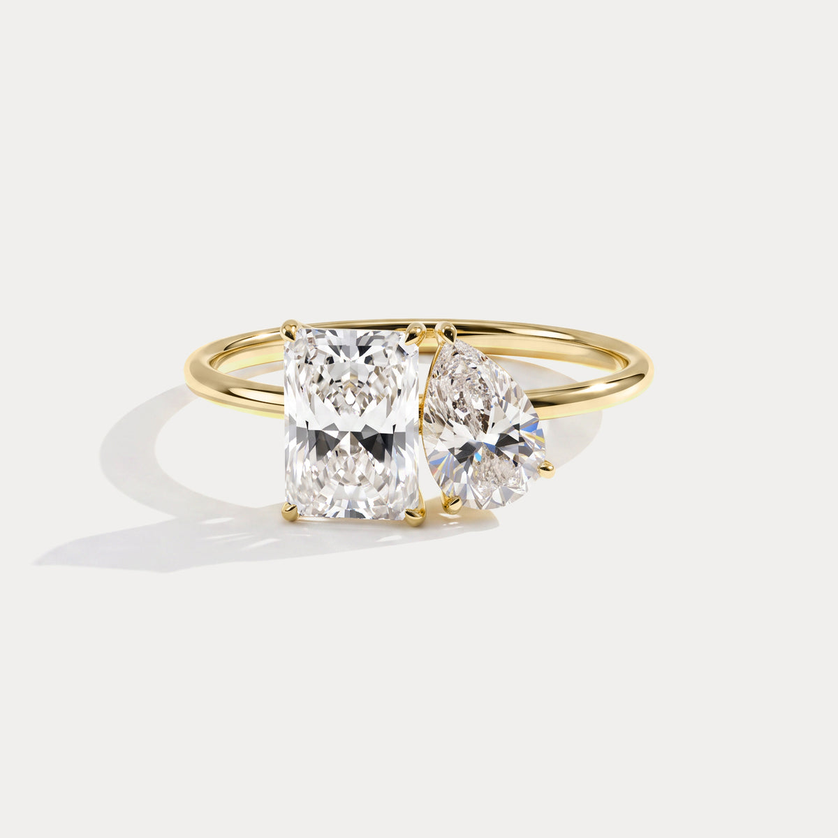 Ivory丨2CTW Lab Grown Diamond Toi Et Moi Engagement Ring In 14K Solid Gold/Platinum