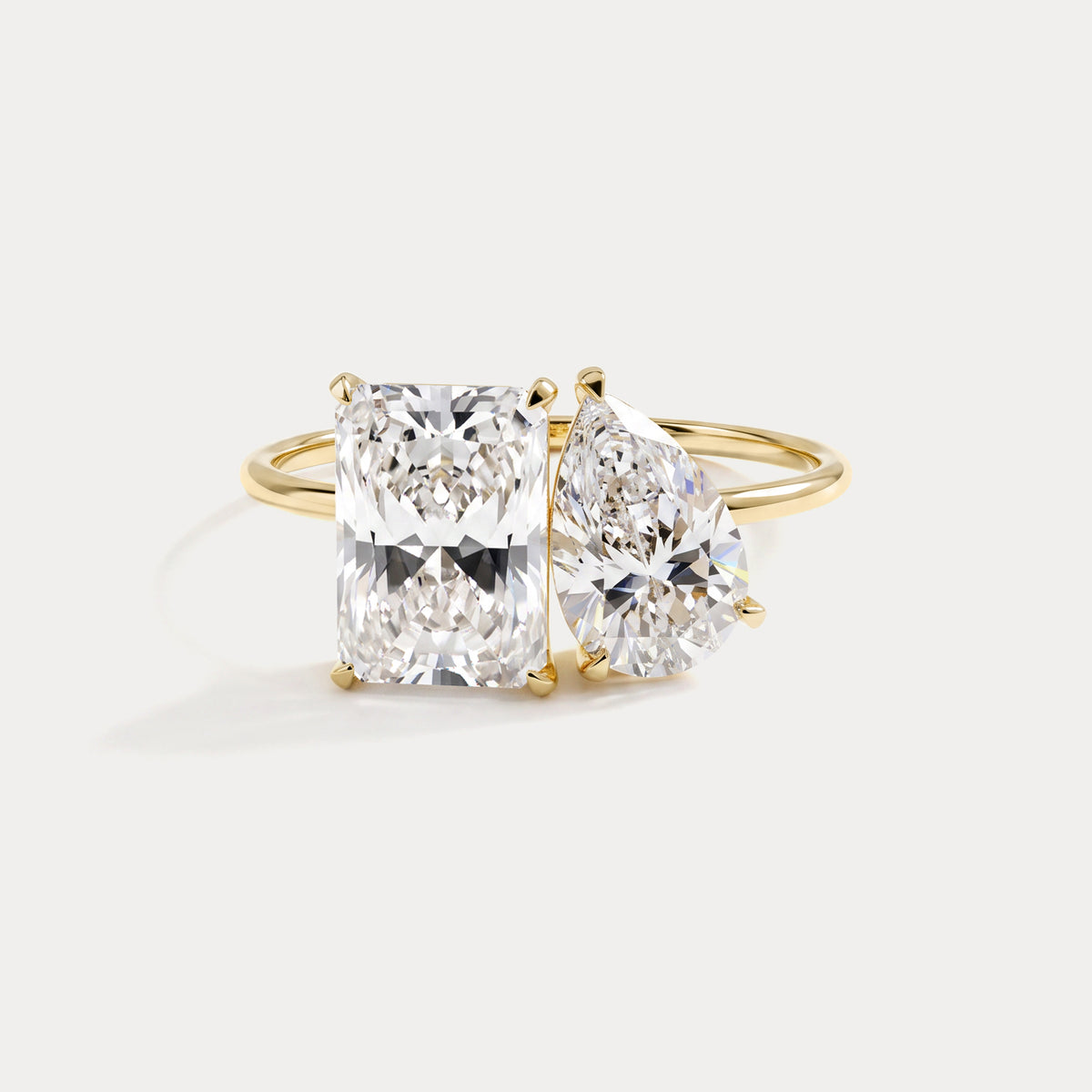 Ivory丨4CTW Lab Grown Diamond Toi Et Moi Engagement Ring In 14K Solid Gold/Platinum - Rings