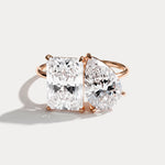 Ivory丨6CTW Lab Grown Diamond Toi Et Moi Engagement Ring In 14K Solid Gold/Platinum - Rings
