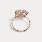 Ivory丨6CTW Lab Grown Diamond Toi Et Moi Engagement Ring In 14K Solid Gold/Platinum - Rings