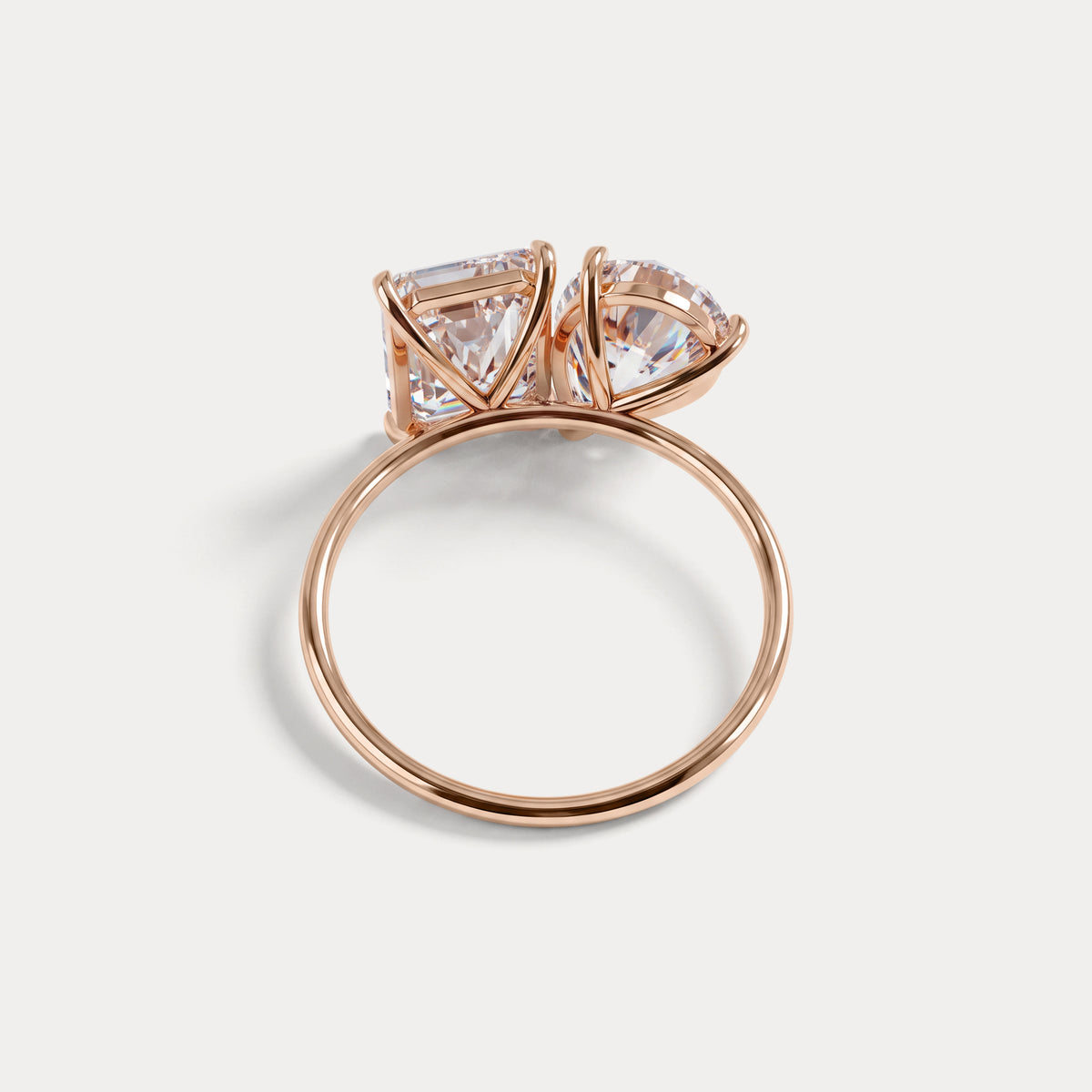 Ivory丨6CTW Lab Grown Diamond Toi Et Moi Engagement Ring In 14K Solid Gold/Platinum - Rings