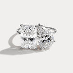 Ivory丨6CTW Lab Grown Diamond Toi Et Moi Engagement Ring In 14K Solid Gold/Platinum - Rings