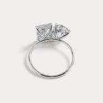 Ivory丨6CTW Lab Grown Diamond Toi Et Moi Engagement Ring In 14K Solid Gold/Platinum - Rings