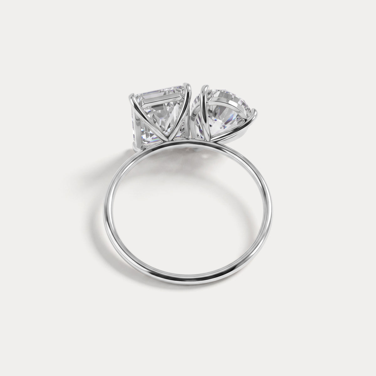 Ivory丨6CTW Lab Grown Diamond Toi Et Moi Engagement Ring In 14K Solid Gold/Platinum - Rings