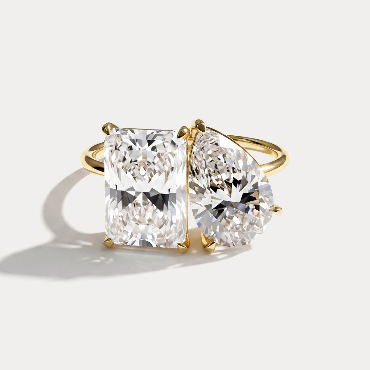 Ivory丨6CTW Lab Grown Diamond Toi Et Moi Engagement Ring In 14K Solid Gold/Platinum - Rings
