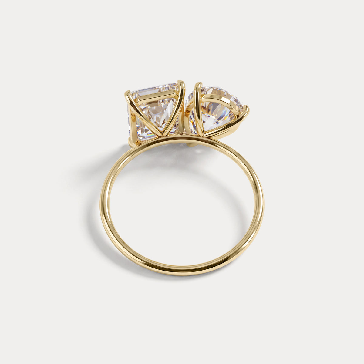 Ivory丨6CTW Lab Grown Diamond Toi Et Moi Engagement Ring In 14K Solid Gold/Platinum - Rings