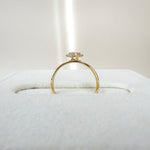 Round Lab Grown Diamond Halo Promise Ring In 14K Solid Gold/Platinum - Rings