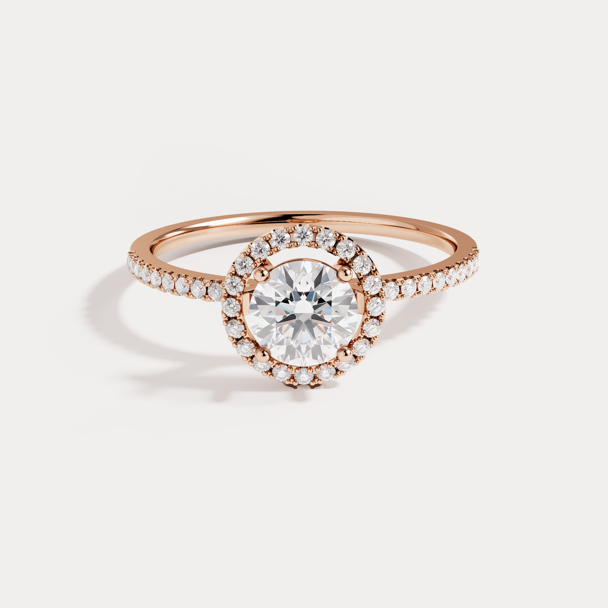Lab Grown Diamond Halo Promise Ring - Rings