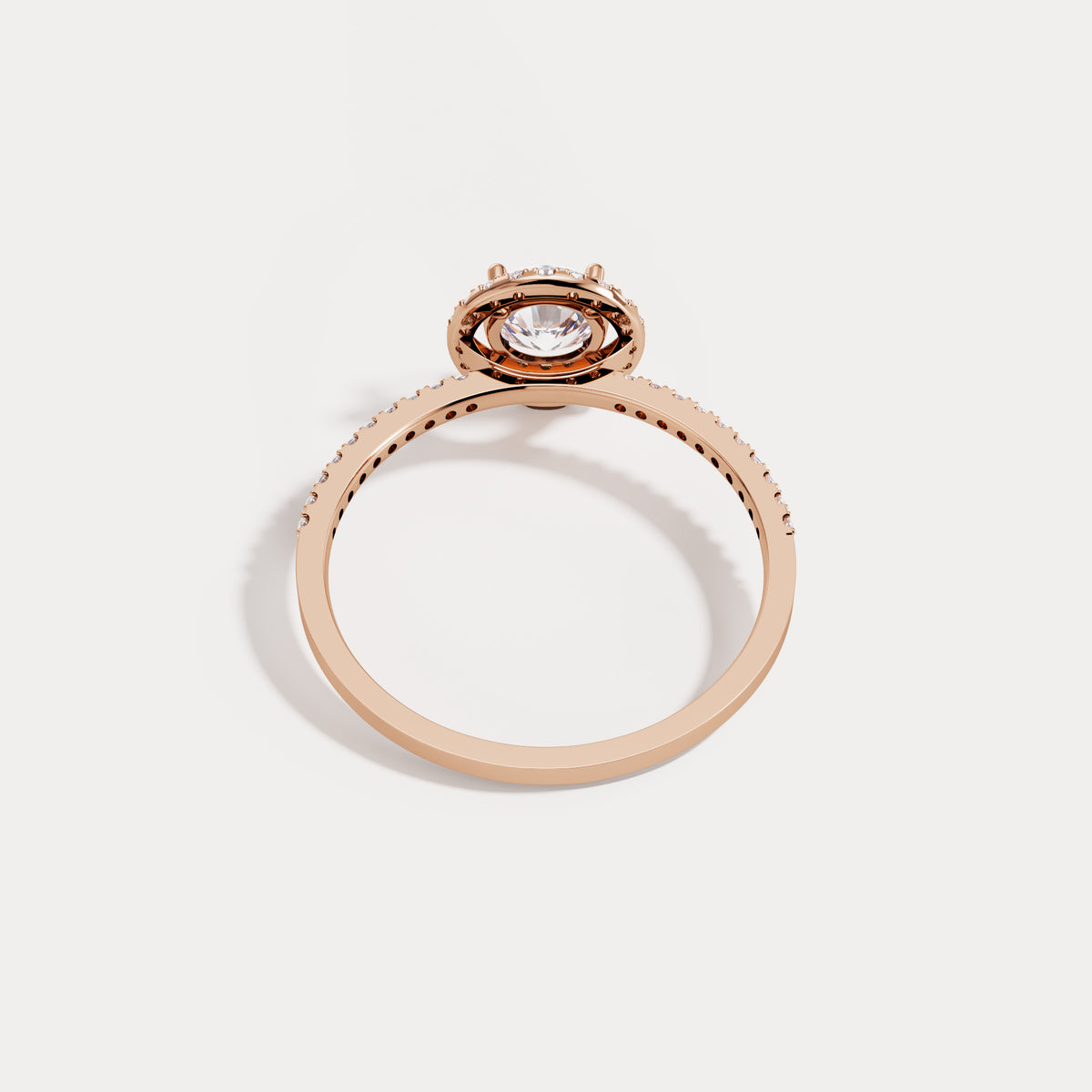 Lab Grown Diamond Halo Promise Ring - Rings