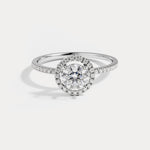 Lab Grown Diamond Halo Promise Ring - Rings