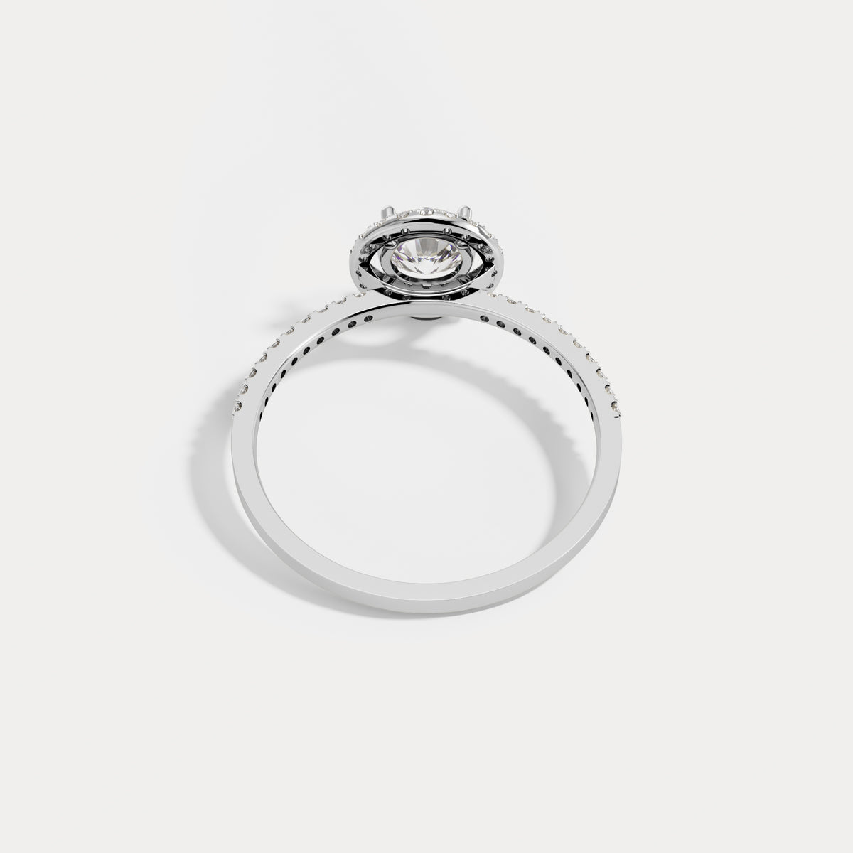 Lab Grown Diamond Halo Promise Ring - Rings