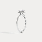 Lab Grown Diamond Halo Promise Ring - Rings
