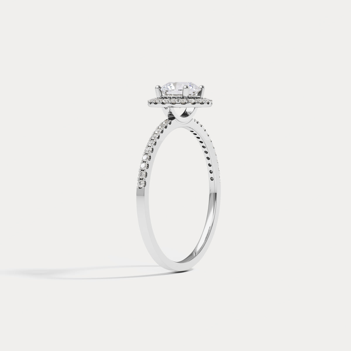 Lab Grown Diamond Halo Promise Ring - Rings