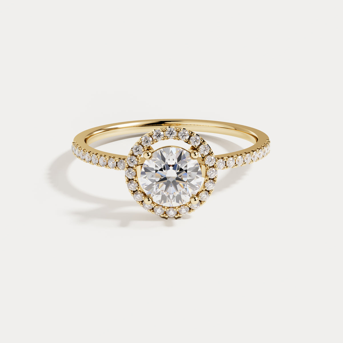 Lab Grown Diamond Halo Promise Ring - Rings