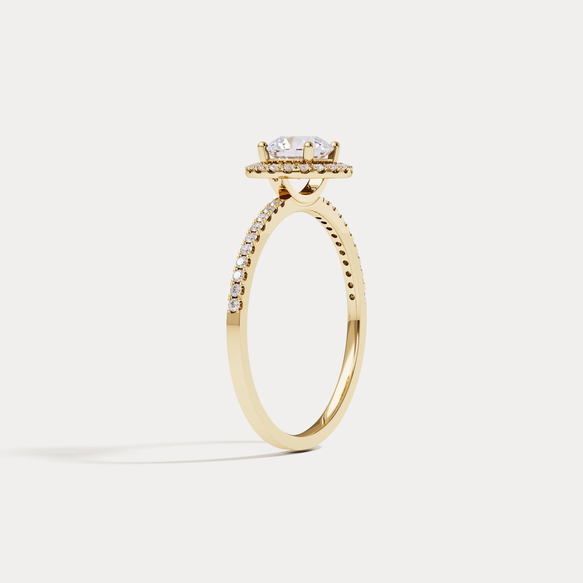 Lab Grown Diamond Halo Promise Ring - Rings