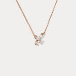 0.5CTW Lab Grown Diamond Butterfly Necklace In 14K Solid Gold/Platinum - Necklaces