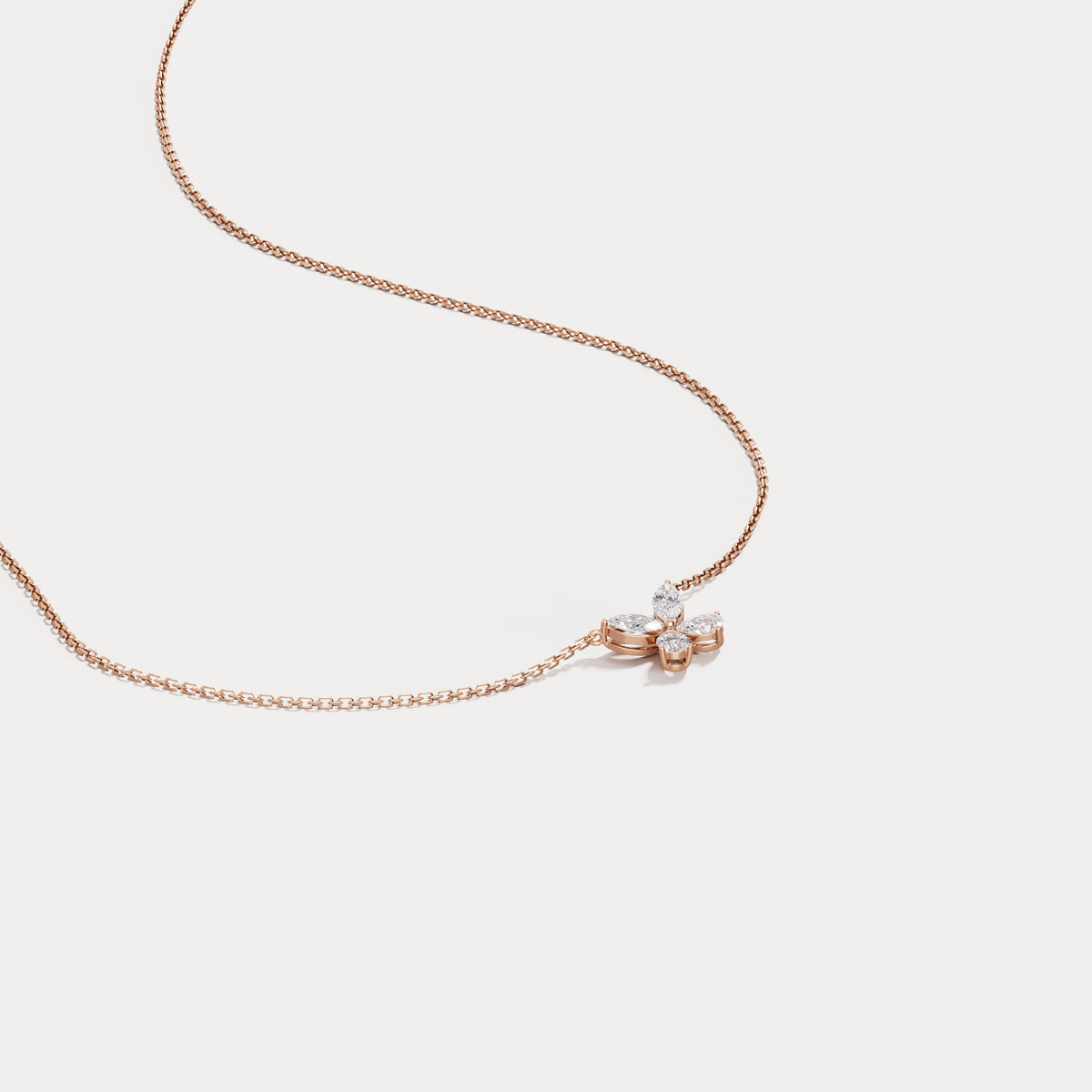 0.5CTW Lab Grown Diamond Butterfly Necklace In 14K Solid Gold/Platinum - Necklaces