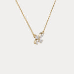 0.5CTW Lab Grown Diamond Butterfly Necklace In 14K Solid Gold/Platinum - Necklaces