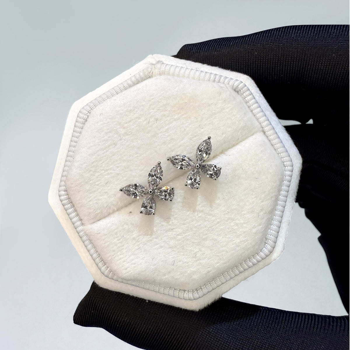 1CTW Lab Grown Diamond Butterfly Stud Earring - Earrings
