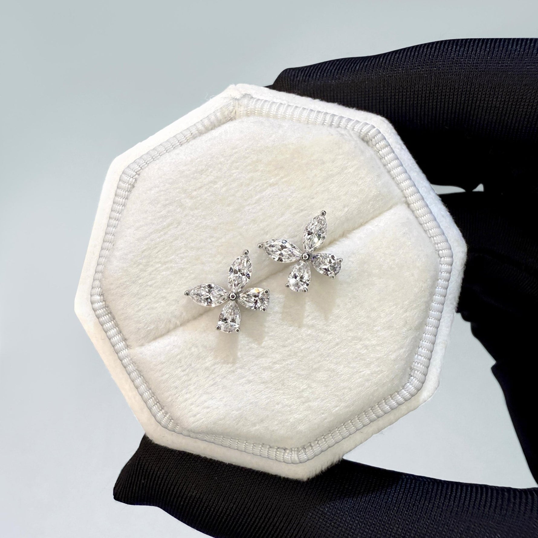 1CTW Lab Grown Diamond Butterfly Stud Earring - Earrings