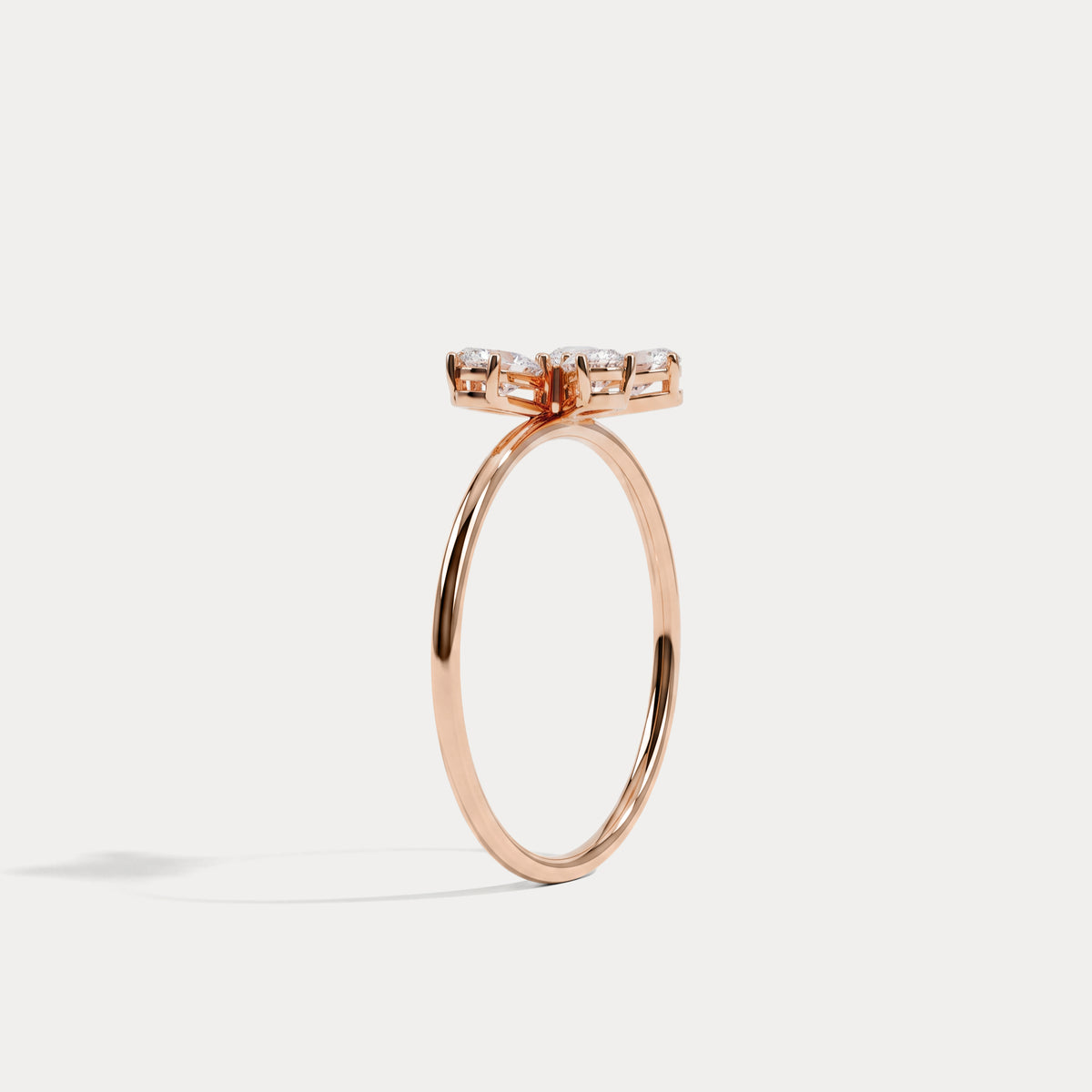 0.51CTW Lab Grown Diamond Floral Ring - Rings