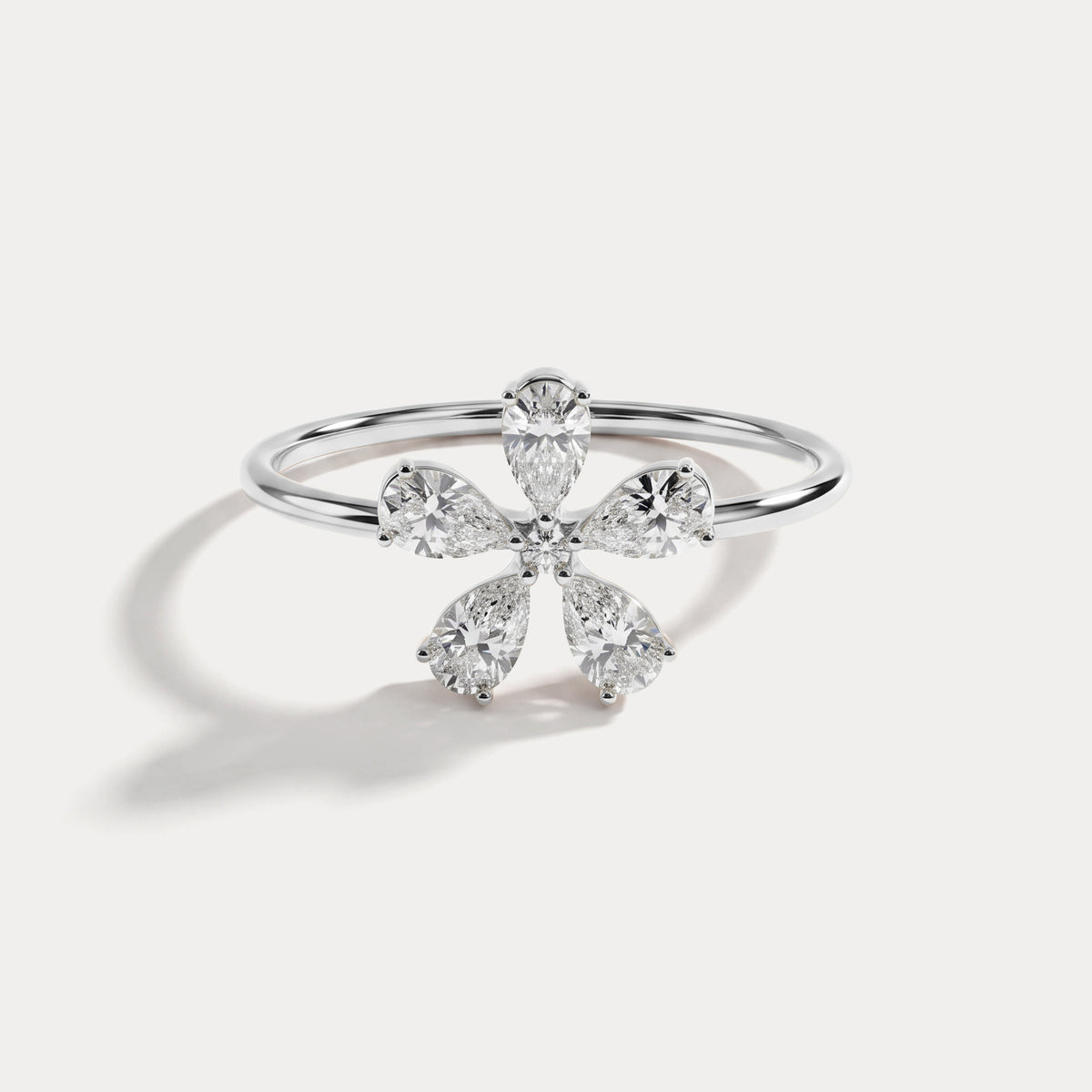 0.51CTW Lab Grown Diamond Floral Ring - Rings