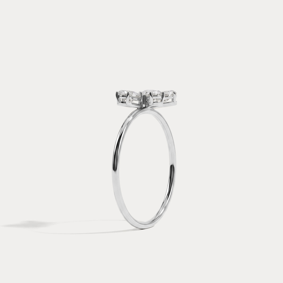 0.51CTW Lab Grown Diamond Floral Ring - Rings