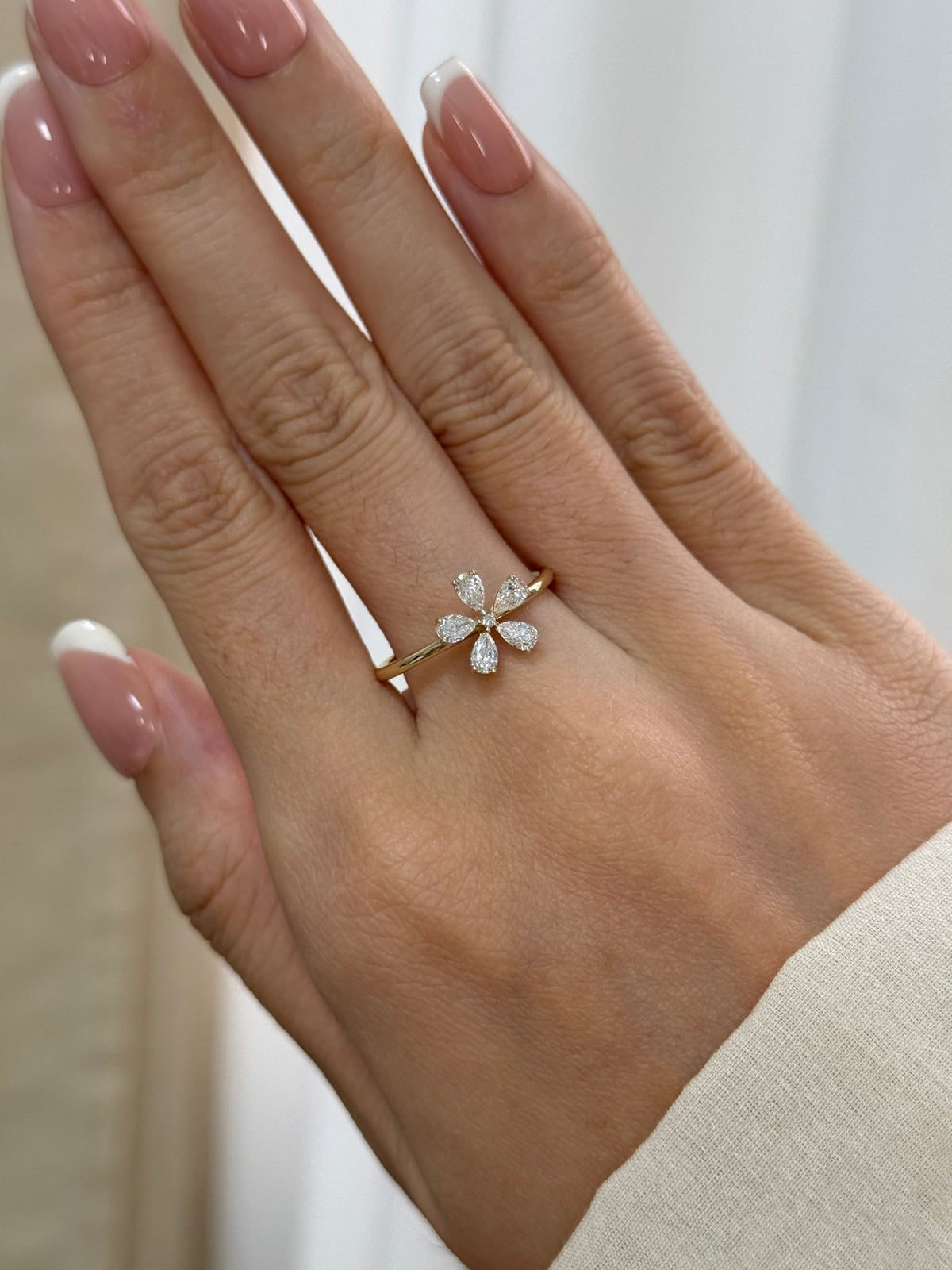 0.51CTW Lab Grown Diamond Floral Ring - Rings
