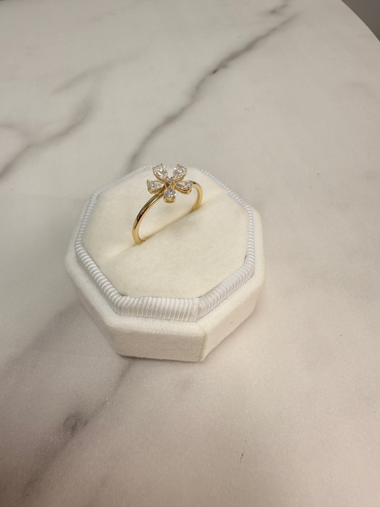0.51CTW Lab Grown Diamond Floral Ring - Rings
