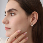 Pavé Teardrop Lab - Grown Diamond Stud Earrings in 14K Gold/Platinum - Earrings