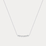 Seven - Stone Round Lab - Grown Diamond Bar Necklace in 14K Gold/Platinum - Necklaces