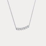 Seven - Stone Round Lab - Grown Diamond Bar Necklace in 14K Gold/Platinum - Necklaces