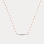 Seven - Stone Round Lab - Grown Diamond Bar Necklace in 14K Gold/Platinum - Necklaces