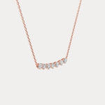 Seven - Stone Round Lab - Grown Diamond Bar Necklace in 14K Gold/Platinum - Necklaces