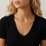 Seven - Stone Round Lab - Grown Diamond Bar Necklace in 14K Gold/Platinum - Necklaces