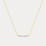 Seven - Stone Round Lab - Grown Diamond Bar Necklace in 14K Gold/Platinum - Necklaces