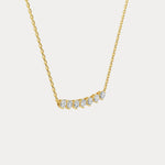 Seven - Stone Round Lab - Grown Diamond Bar Necklace in 14K Gold/Platinum - Necklaces