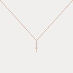4-Stone Bezel-Set Lab-Grown Diamond Graduated Linear Drop Necklace in 14K Gold / Platinum - Necklaces