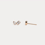 Toi et Moi Pear & Emerald Lab-Grown Diamond Stud Earrings - Earrings