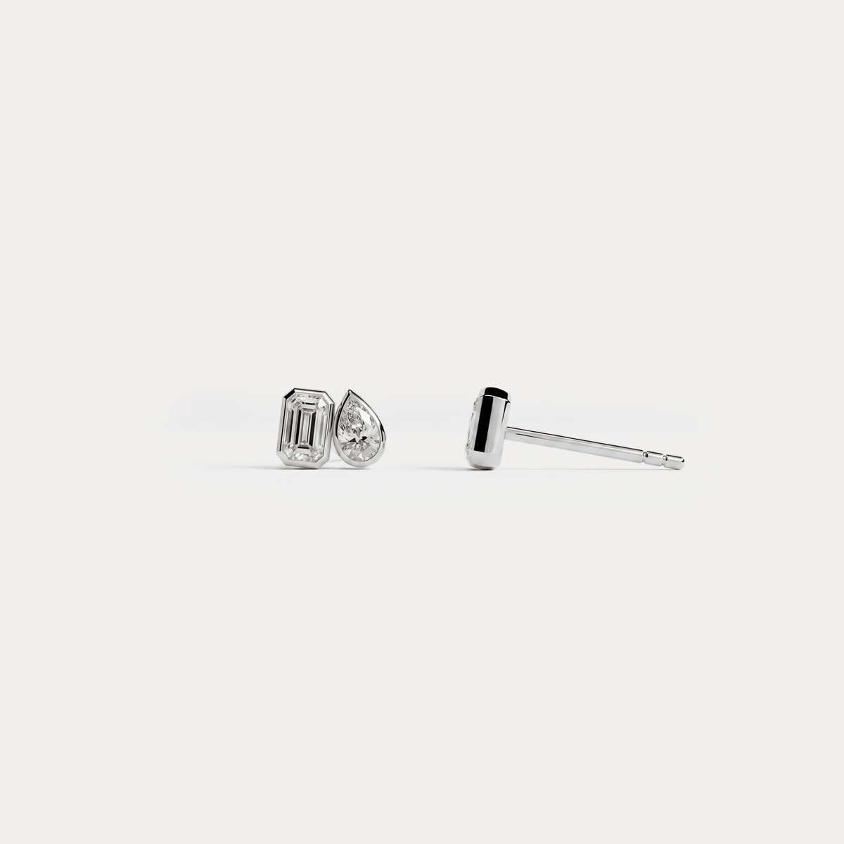 Toi et Moi Emerald & Pear Lab-Grown Diamond Stud Earrings - Earrings
